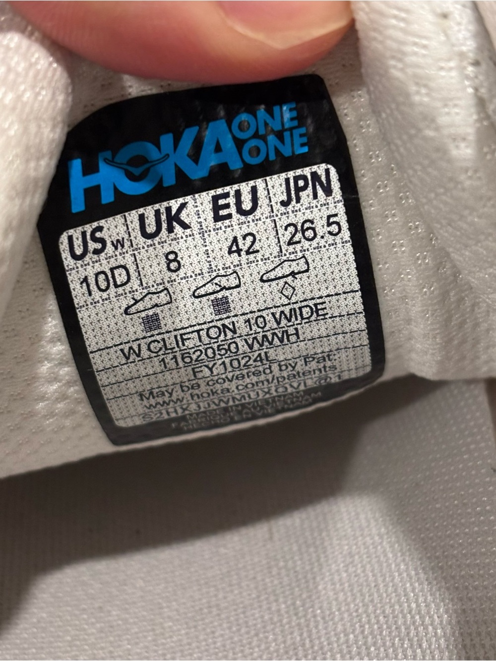 Hoka One One Clifton 10 Wide Triple White Athletic Shoes Womens U.S. 10D - Picture 5 of 6
